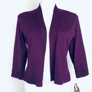 RIDERS By LEE Grape No Button Women Sweater Shrug.